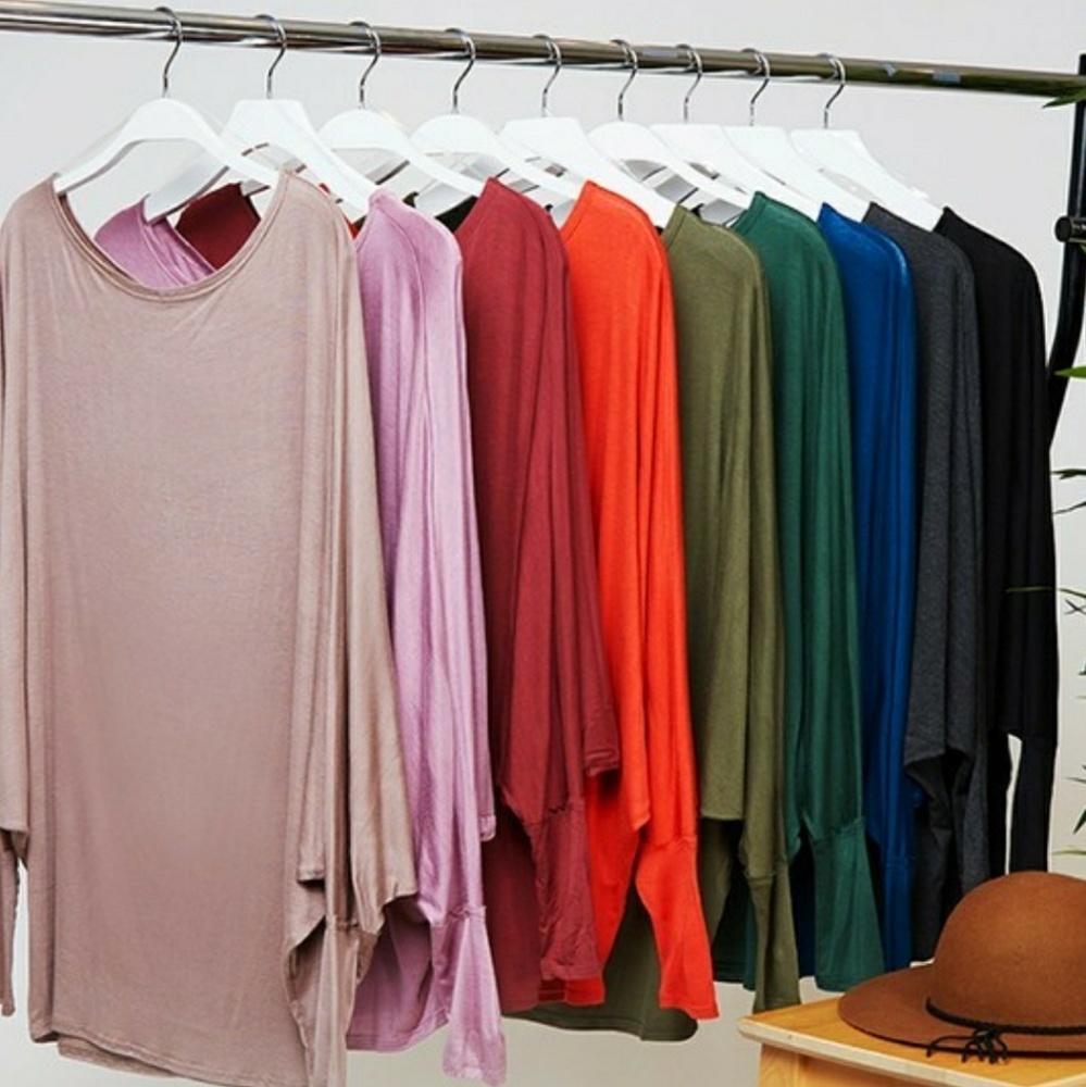 New dolman style black & olive colored tops - Picture 5 of 6